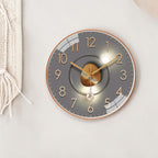 Silent Quartz Wall Clock 20cm with Glass Lens and Metal Hands