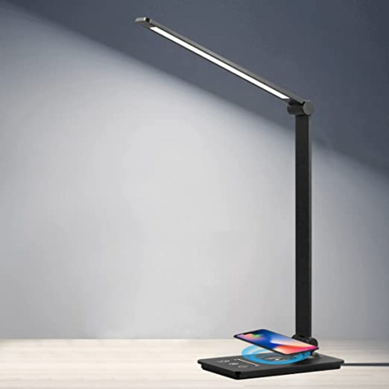 LED Desk Lamp with Wireless Charging, Touch Dimmer and Timer