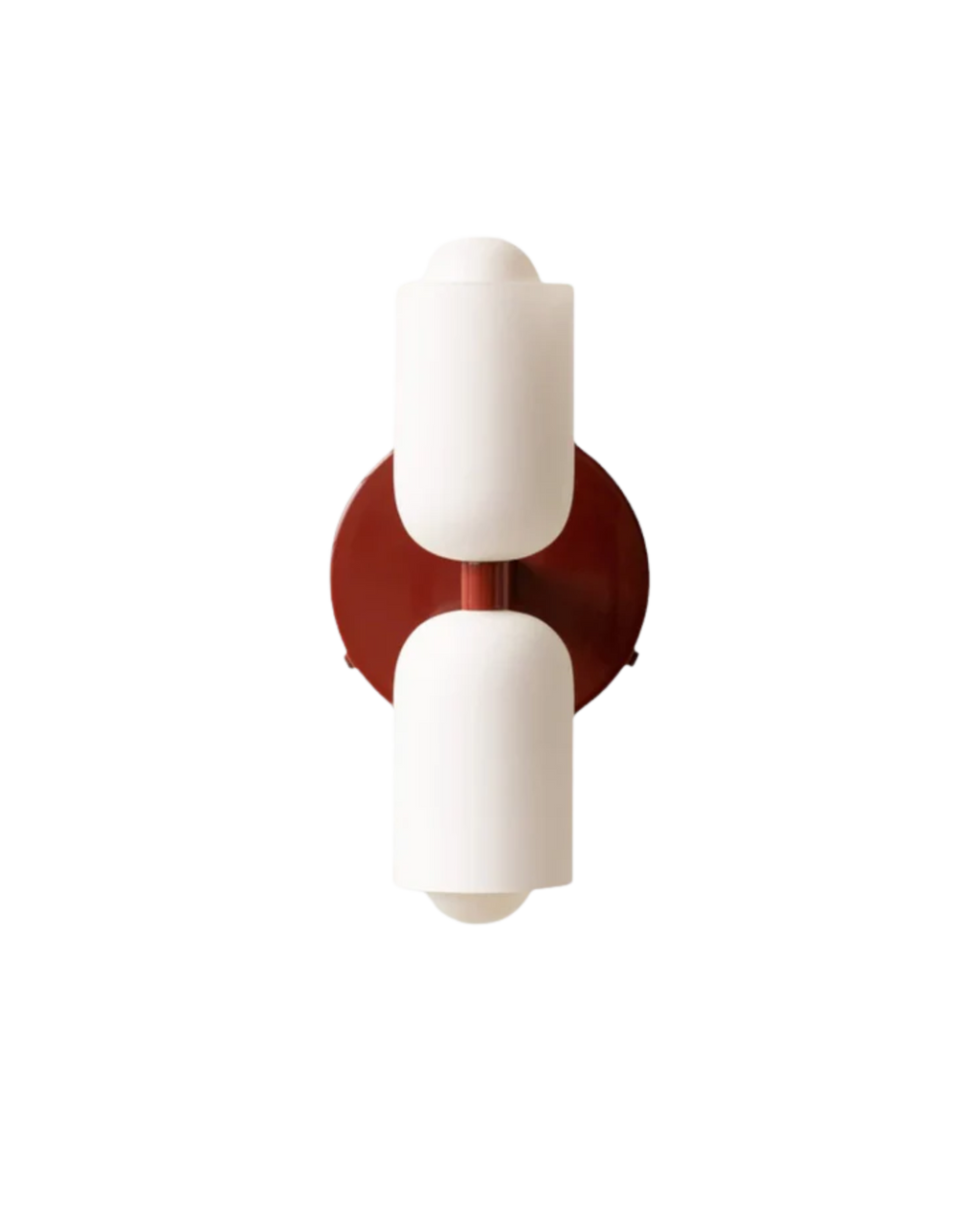 Twin Glass Shade Wall Light, E27, Six Colours, Plug-In or Wired