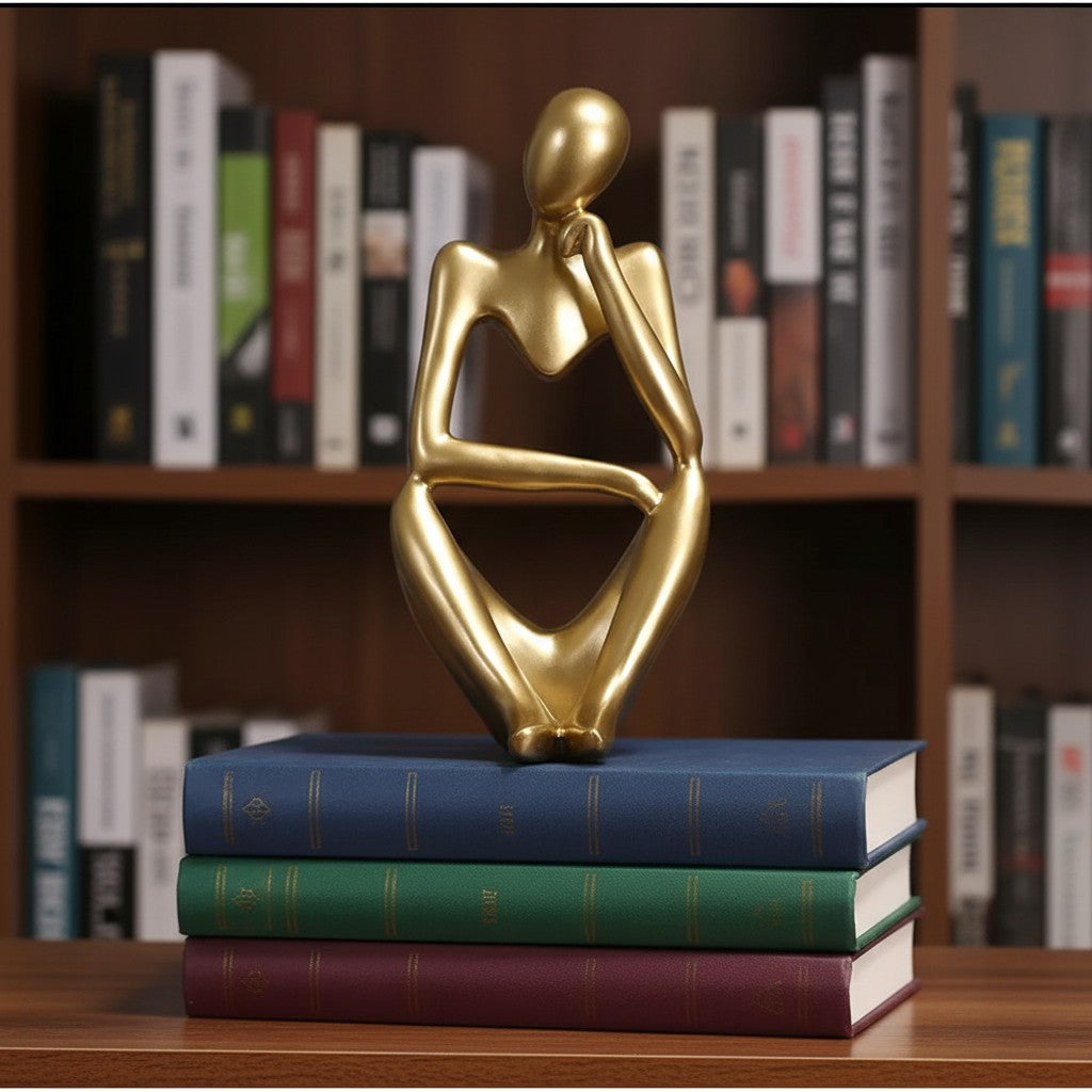 Geometric Iron Dog Sculpture, Minimalist Desk Ornament