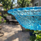 Solar Hanging Bird Bath Fountain, Two-Tier Glass and Metal