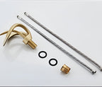 Waterfall Basin Mixer Tap in Brass, Single Lever