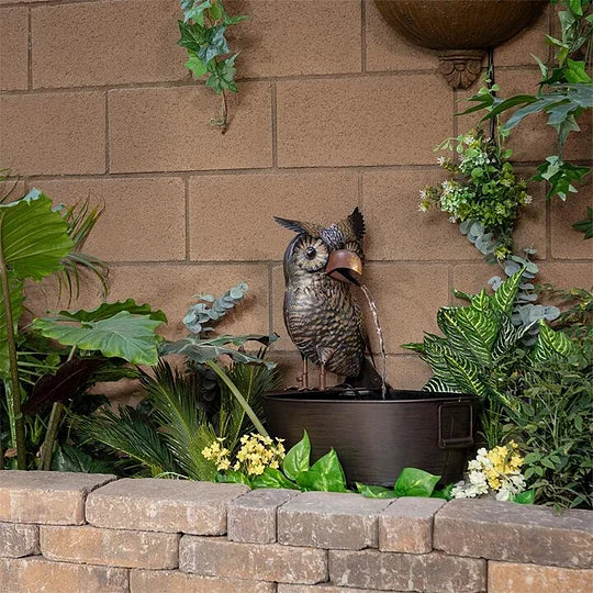 Polyresin Animal Water Fountain with Pump for Garden and Patio