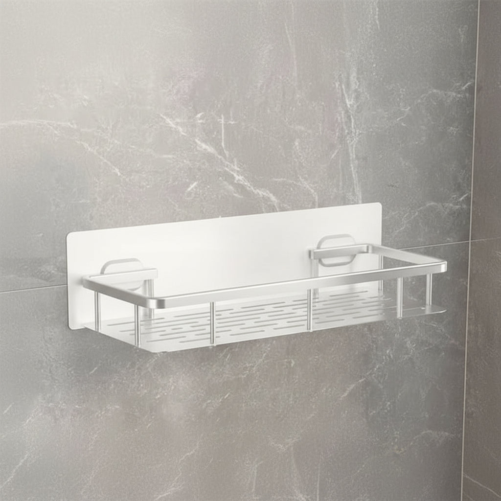 Self-Adhesive Bathroom Shelf, No Drilling, ABS and Stainless Steel