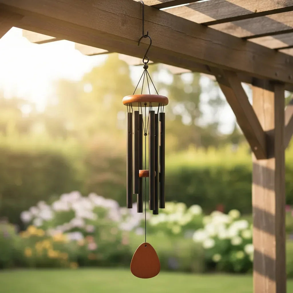 Metal Wind Chime 68cm, Aluminium Tubes, Gold, Black or Silver