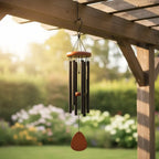 Metal Wind Chime 68cm, Aluminium Tubes, Gold, Black or Silver