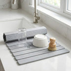 Diatomite Dish Drying Mat 40 x 30cm, Foldable and Fast-Absorbing