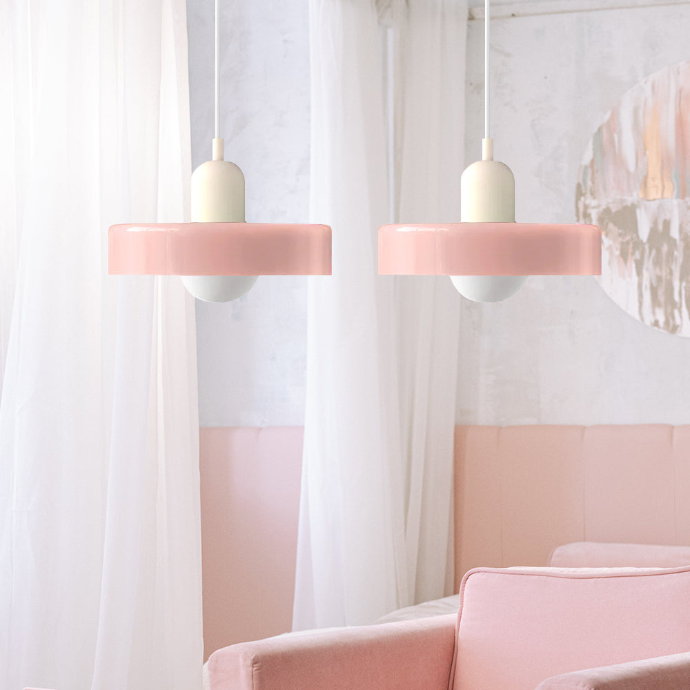 Double Glass Pendant Light 35 cm with G9 Fitting, Modern