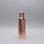 Hammered Pure Copper Water Bottle, 800ml, Leak-Proof