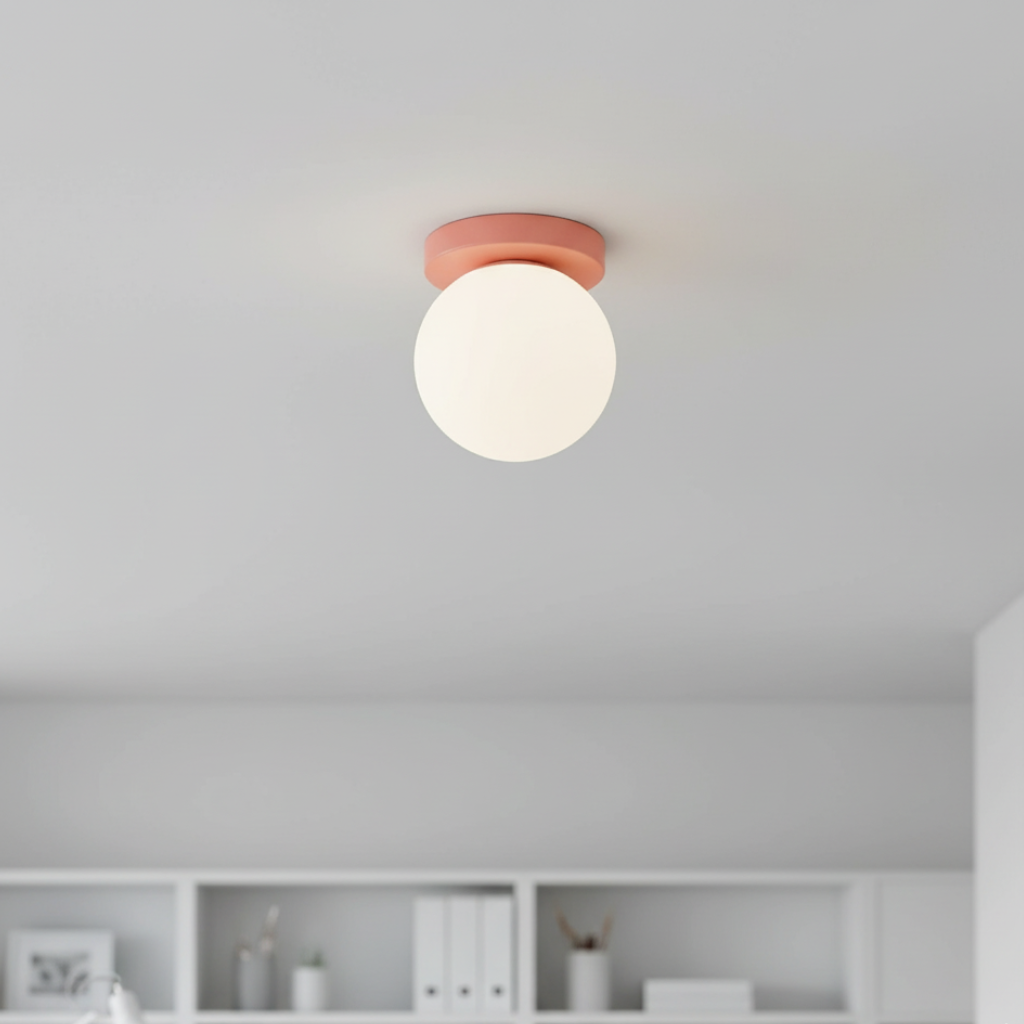 Frosted Glass Globe Wall or Ceiling Light, 12cm, G9 LED Included
