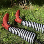 Halloween Witch Legs Garden Decoration with Striped Socks