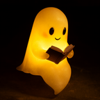 Handmade Ceramic Ghost Night Light with Warm White LED