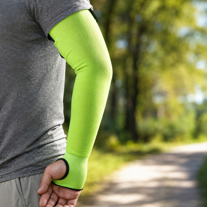 Cut-Resistant Work Arm Sleeves, 40 cm, Hook and Loop