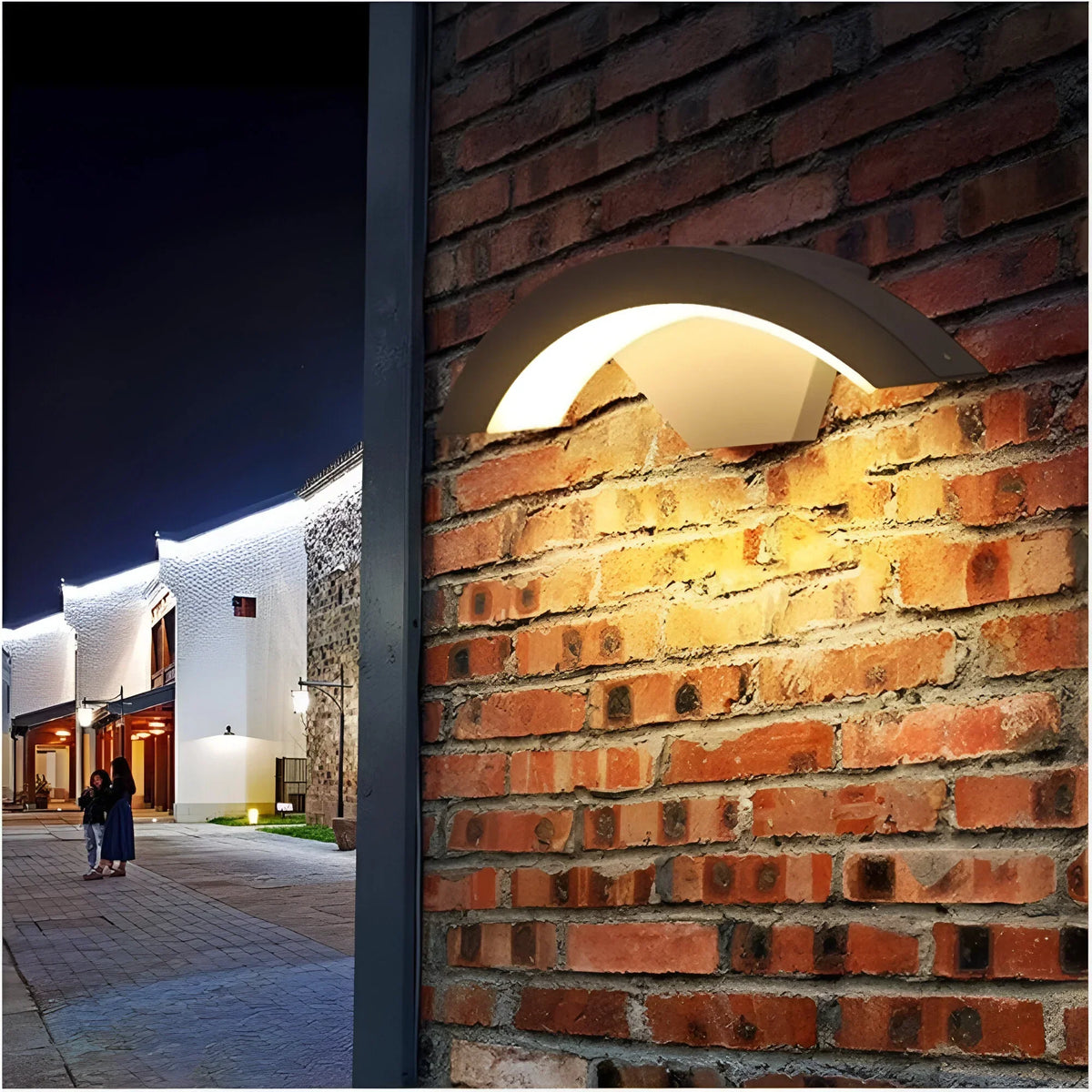 Outdoor Wall Light with Motion Sensor, Weather-Resistant LED