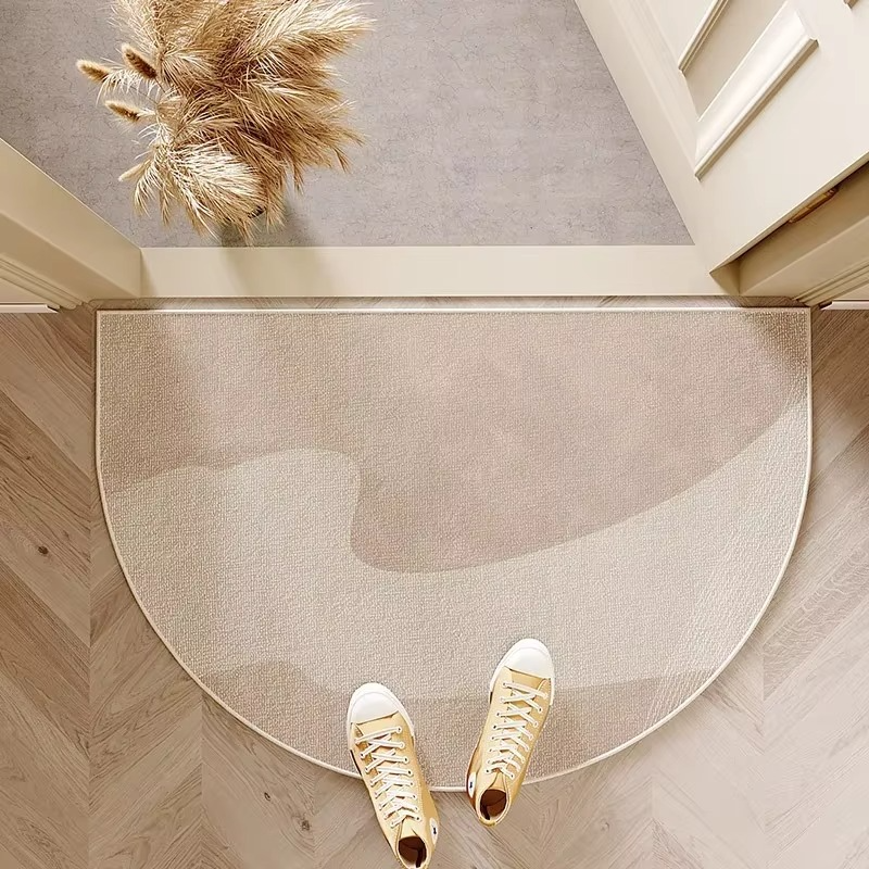 Half-Round Striped Doormat, Non-Slip, Two Sizes