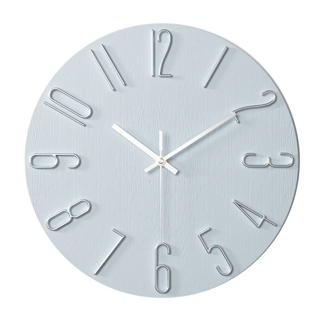 Silent 30cm Wall Clock, Modern Minimalist Quartz Design