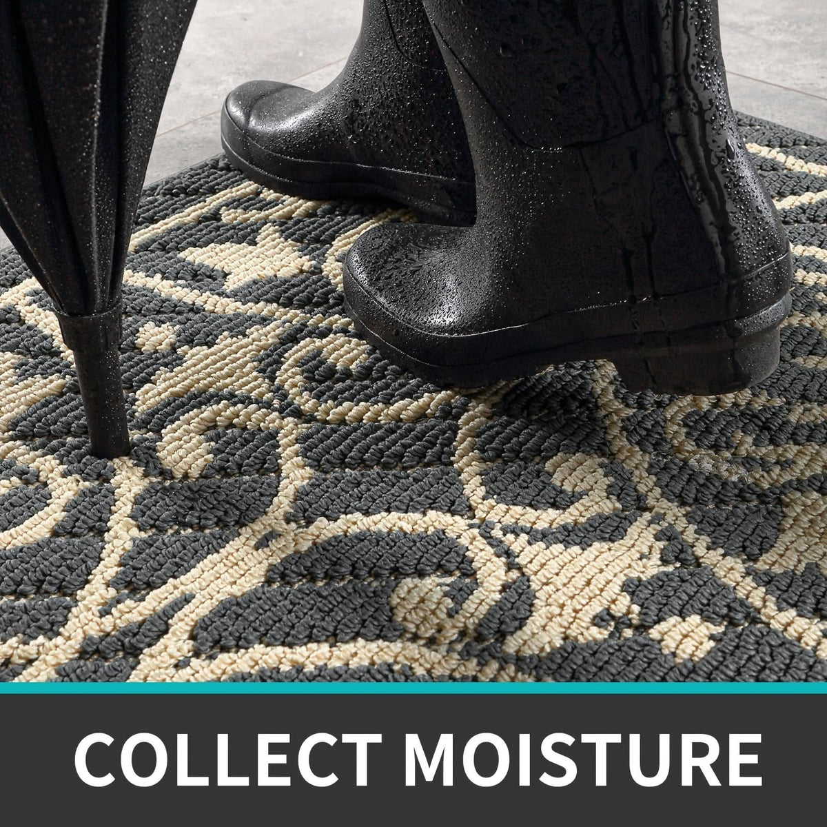 Low-Profile Non-Slip Indoor Doormat, 60 x 90 cm