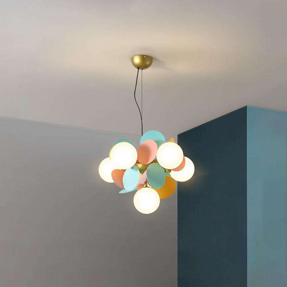 Glass and Acrylic Chandelier with G9 LEDs, 3 Colour Settings