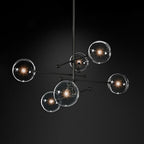 Glass Globe Chandelier with 6 or 8 Lights, G4 LEDs Included