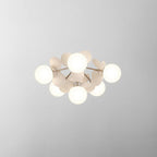 Glass Petal Flower Chandelier with Multiple Lights, G9 LED