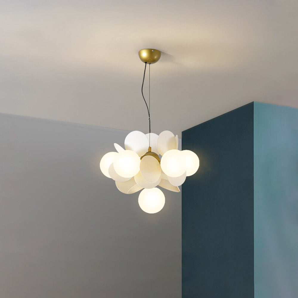 Glass and Acrylic Chandelier with G9 LEDs, 3 Colour Settings