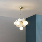 Glass and Acrylic Chandelier with G9 LEDs, 3 Colour Settings