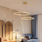 Circular Ring LED Pendant Light, 2-5 Rings, Black, Gold or Brown