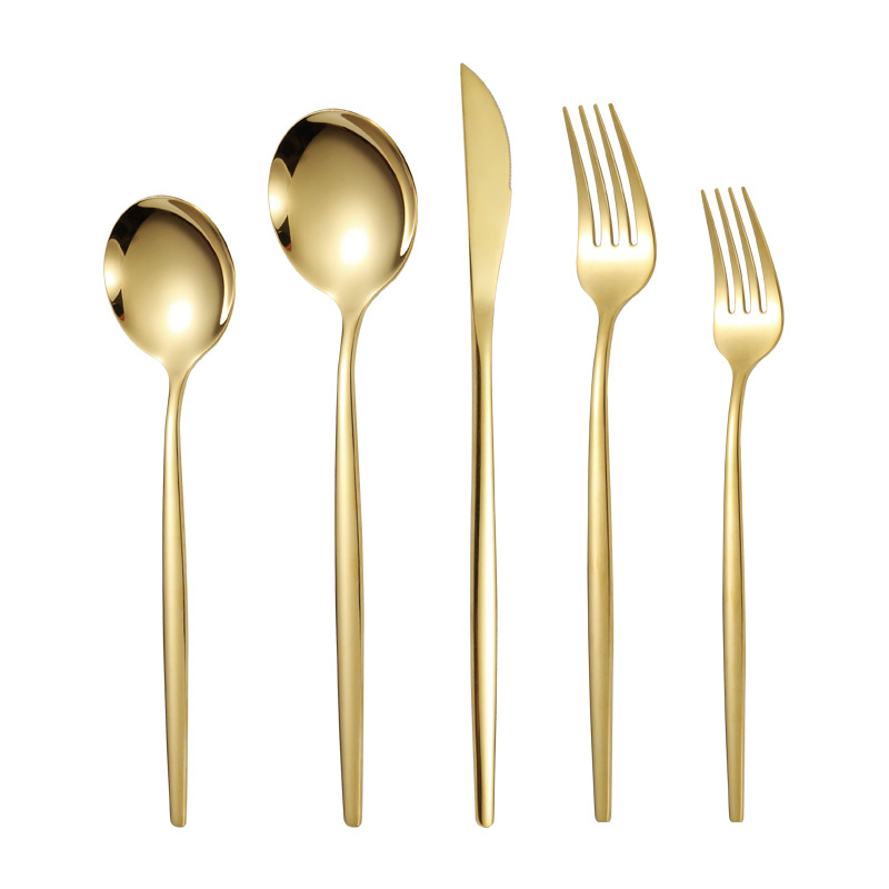 Titanium-Coated 18/10 Stainless Steel Cutlery Set, 4 to 16 Place