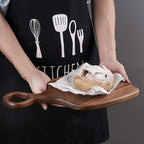 Solid Walnut Chopping Board Set of 2 with Hanging Hole, 34cm
