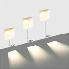 Recessed 3W LED Step Light with Motion Sensor, Frameless White