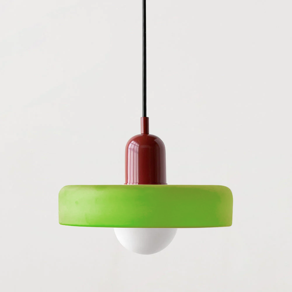 Coloured Glass Pendant Light with E27 Fitting, 2 Sizes