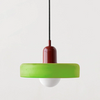 Coloured Glass Pendant Light with E27 Fitting, 2 Sizes