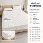 Quilted Water-Resistant Mattress Protector, Fits 30cm Depth