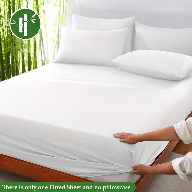Bamboo Fibre Fitted Sheet, Breathable and Cooling, 90x200