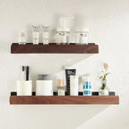 No-Drill Wooden Wall Shelf, Self-Adhesive, Three Sizes