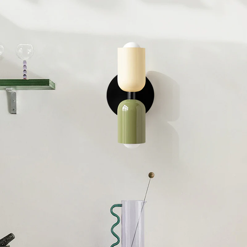 Two-Tone Vertical Wall Light, Up and Down Glow, Bulbs Included