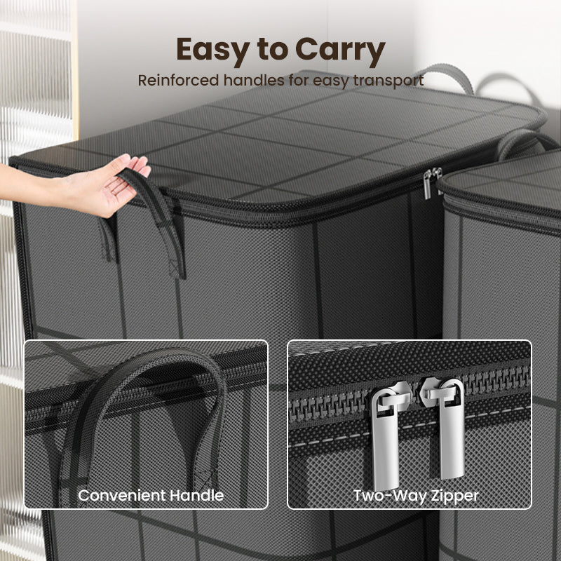Duvet and Bedding Storage Bag in Charcoal, Double Zip, Three Sizes