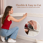 Self-Adhesive Flexible Wall Trim, Vintage Profile, 10 m Roll