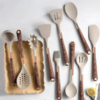 10-Piece Silicone Cooking Utensil Set, Heat Resistant Handles