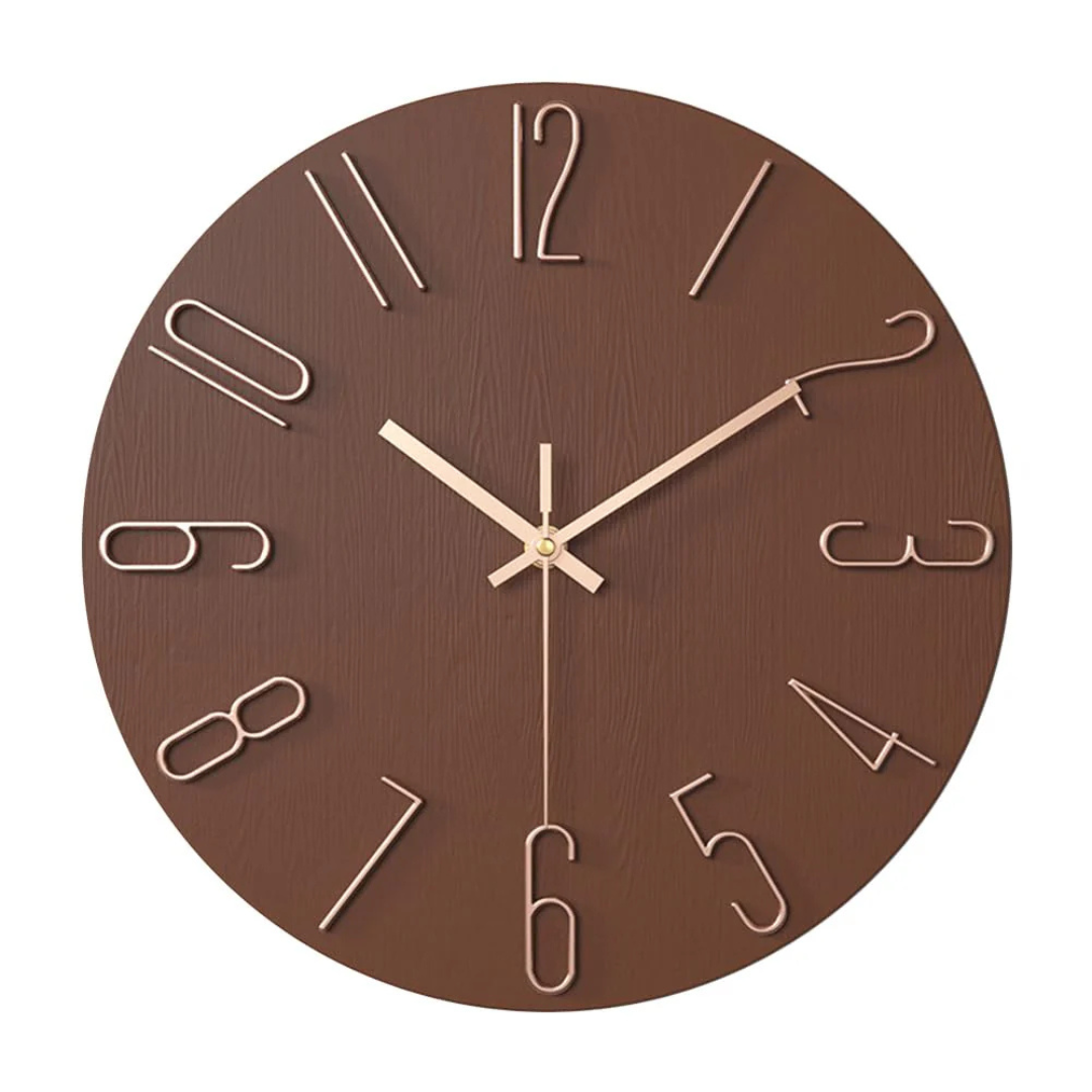 Silent Quartz Wall Clock, 30 cm, Minimalist Design