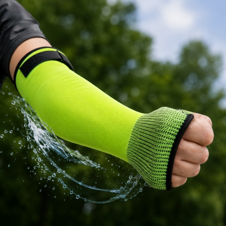 Cut-Resistant Work Arm Sleeves, 40 cm, Hook and Loop