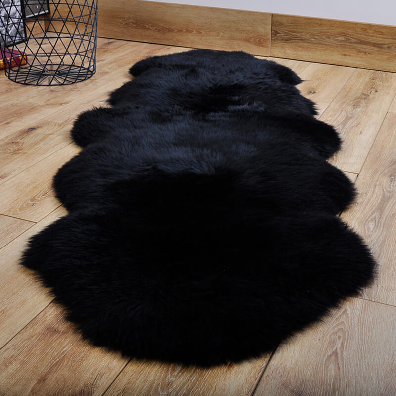 Faux Sheepskin Rug, Fluffy with Non-Slip Suede-Look Backing