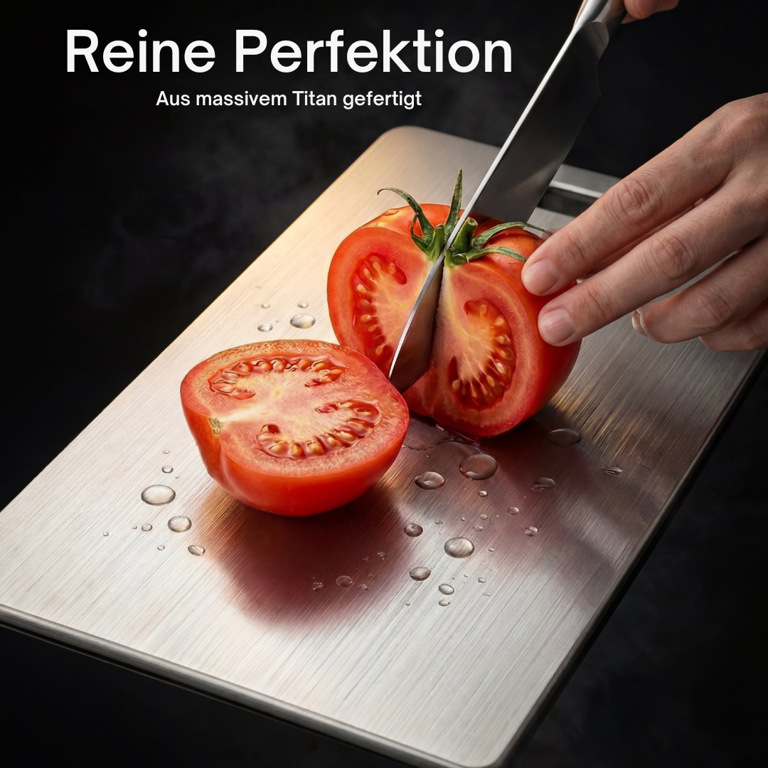 Titanium-Finish Chopping Board with Smooth Surface, 34 x 23cm