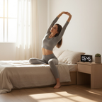 Digital LED Alarm Clock with Curved Display and Night Mode