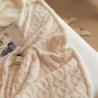 Double-Layer Winter Blanket, Fleece and Lambswool Look, 5 Sizes