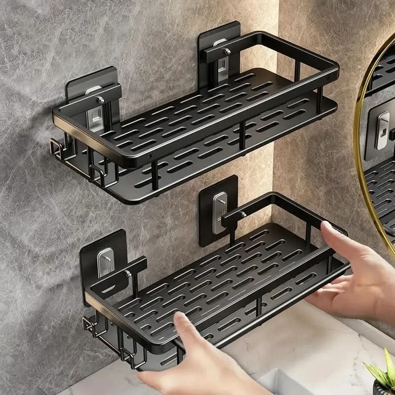 Self-Adhesive Bathroom Shelf, No Drilling, ABS and Stainless Steel