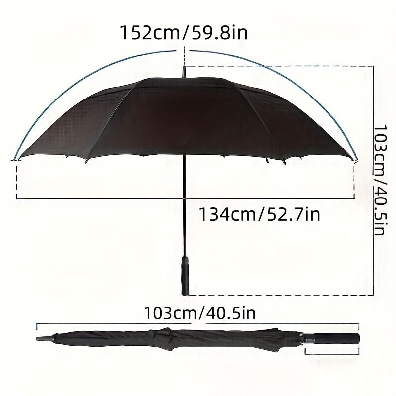 Extra-Large Automatic Vented Umbrella, Double Canopy