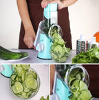 Rotary Grater with 3 Stainless Steel Blades, Dishwasher Safe