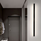 Linear LED Wall Light with Integrated Strip, Black or White
