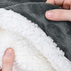 Reversible Velour and Sherpa Throw, 150 x 200 cm